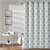 Lush Decor Tenda da doccia Geo, Grigio chiaro, Light Gray
