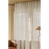 Jotex Linen-Mix - Tenda multifunzione extra larga, 270 cm, in lino e cotone semitrasparenti di alta qualità, confezione da 1, colore bianco naturale, 270 x 300 cm