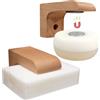 kep-Mve Portasapone magnetico in legno per parete doccia, con magnete per asciugatura all'aria, auto-drenante, portasapone in legno ecologico per saponi e shampoo da barba