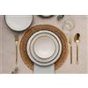 Hermia Concept Elegante set da 24 pezzi, 100% porcellana | Include piastre di servizio, ciotole, piatti da dessert | Lavastoviglie e Microwave Safe | Perfetto per ogni occasione