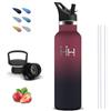 Grsta Borraccia Termica, 500ml Borraccia Bambini, Senza BPA, Borraccia con Cannuccia, Senza Perdite, Borraccia Acciaio Inox, Borraccia Metallo, Doble Aislamiento, Borracce per Scuole, Uffici, Campeggio