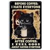 Annlpoy 1pcs poster targhe metallo vintage quadri gatti,Divertente Citazione Bagno I FEEL GOOD, per Decorazione di sala studio, Cucine e Caffè, Resistente e Impermeabile, 20 x 30 cm