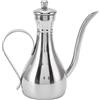 Buachois 350ml Bottiglia di Olio, Oliera Acciaio Inox,Dosatore per Olio d'oliva,Bottiglia Dispenser Porta Olio e Aceto con Beccuccio,per Cucina BBQ Pasta Insalata Padella Griglia