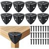 SAYAYO Paraspigoli Angolari Angolari Metallo per Legno, Nero Mobile Angolare, Angoli Protettivi, Protezioni Angolari per Scatole, Mobili, Scaffali, Tavoli, Gioielli, Scatola Regalo, 8 Pezzi