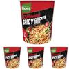 Knorr Noodles Spicy Chicken Taste, Noodles Istantanei, Spicy Chicken Taste, Pronti in 3 Minuti, Spezie Selezionate - 64 gr (Confezione da 4)