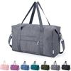 Narwey Borsone da Viaggio Bagaglio a Mano Easyjet 45x36x20, Pieghevole Borsa da Viaggio Cabina Borsone Palestra Sportiva Weekend Ospedale per Uomo Donna 25L (Grigio)