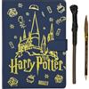 Undercover - Set di quaderni Harry Potter A5 - chiusura magnetica, 80 fogli di carta FSC, penna magica e matita a forma di scopa - Elegante set di scrittura per appunti e creatività