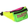 P'TIT Clown Re22674 - Borsa a banana retrò Fluo 80's, Giallo,Rosa,Verde, Marsupio retrò