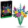 LEGO Icons Bouquet fiori selvatici finti con papaveri e lavanda artificiali 10-313 - botanical collection - lego icons