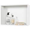 Neodrain Nicchia da parete in acciaio inox per doccia singola, 45 x 30 cm, bianco