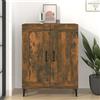 Festnight Credenza Soggiorno Moderno, Madia 2 Ante, Credenza Cucina, Mobile Ingresso Moderno, in Legno Multistrato Rovere Fumo 69,5x34x90 cm