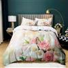 Generic Fiori Copripiumino Matrimoniale 240x220 fiore rosa farfalla 3D Stampa Morbida Microfibra Biancheria da Letto con Cerniera per Bambini/Adulti 1 Copripiumino + 2 Federe 50x80 cm
