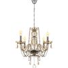 Ridgeyard Moderno Soggiorno Lampadario di Cristallo a 4 Luci,K5 Cognac Regolabile Cristallo Lampadari Gocce Soffitto Lampada,4 X 40W E14 per La Decorazione Della Casa Soggiorno Sala da Pranzo