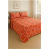 Corredocasa Copriletto Piquet Leggero Primaverile, Matrimoniale, Anallergico, Antiacaro, Traspirante Puro Cotone Lavabile in Lavatrice per Casa Letto, Coperta Made in Italy (Arancione)