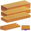 Glarks 2800 graffette a corona stretta calibro 18, 3 misure da 1/2, 3/4, 1, kit assortito di graffette strette a corona zincata per pinzatrice elettrica, pneumatica, fai da te per la casa (oro)