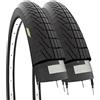 ECOVELO 2 COPERTONI 20 X 1.75 (47-406) PNEUMATICI IN GOMMA NERI PER GRAZIELLA CITY BIKE BMX STRADALE BAMBINO
