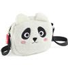 Back2Fun Bolsito Peludo Panda B2f, Borsa a Tracolla Unisex-Bambini e Ragazzi, Bianco, 175 x 160 x 35 mm