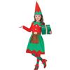 SMIFFYS Costume Piccolo aiutante di Babbo Natale, Rosso e verde, con abito e cappello Halloween