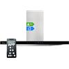 KKT KOLBE Cappa aspirante 90 cm, in acciaio inox, vetro nero, WiFi, spegnimento automatico, controllo touch, FLAT9006ED