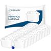 Wessper Filtro Acqua per caraffa filtrante, Filtri con Carbone Attivo e Resina a Scambio Ionico, PIN Aggiuntivo Compatibile con la Caraffa Brita, ricambio per brocca Dafi, Wessper, Philips - 20 pezzi