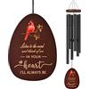 Suntimber Carillon a vento cardinale in memoria della persona cara, campanelli a vento commemorativi per la perdita di una persona cara madre padre, regali cardinali e regalo di simpatia per lutto,