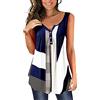 OHXSM Camicetta con Stampa Vintage da Donna Bottoni con Scollo a V Camicette Oversize Senza Maniche Top Basic T-Shirt Taglie Forti Canotte Slim Fit Maglietta Canotta Shirt (Bianco 2/3XL)