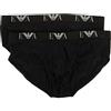 Emporio Armani Underwear 2-Pack Brief Essential Monogram, Boxer Brief Uomo, Nero, S