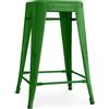 Iconik Interior Industrial Style - Sgabello da bar, design industriale - 60 cm - Nuova edizione - Stylix verde