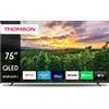 Thomson Smart TV 75 Pollici 4K Ultra HD Display QLED Sistema Google TV Frameless colore Nero - 75QA2S13