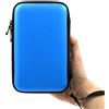 ADVcer 3DS Custodia protettiva impermeabile in EVA con cinturino da polso staccabile per Nintendo New 3DS XL, 3DS, 3DS XL, 3DS, 3DS LL o 2DS XL o DSi, DS Lite (blu)