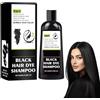 Lixuitme Shampoo Colorante Nero Intenso, Hair Dye Shampoo, Copertura Progressiva dei Capelli Bianchi, Idratazione Profonda per Capelli Setosi, Applicazione Domestica in 20 Minuti