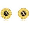 YFN Orecchini a forma di girasole per le donne in argento Sterling con girasole leverback orecchini regalo di compleanno, Argento sterling, Zirconia cubica
