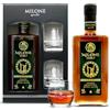 Amaro Milone Zero Gift Box 70 cl + 2 Bicchieri Milone Spirits - Digestivo Analcolico Premium (0% Vol.) - Confezione Regalo Elegante per Intenditori