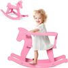 Belleur Cavallo a Dondolo in Legno per Bambini, Cavalcabile in Legno per Bambini da 1 a 3 Anni, Ragazzi e Ragazze, Animale a Dondolo per attività al Chiuso e all'Aperto, Compleanno