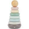 BIECO Torre Montessori per bambini | Torre Impilabile bambini | Giochi Legno | Giochi Montessori 9 Mesi | Arcobaleno Legno Montessori | Giochi Bambini 1 anno Torre impilabile Legno Torre Anelli legno
