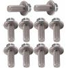 Garosa 10 pz M6 Acciaio inossidabile SS304 Viti a testa cilindrica con flangia a testa bombata Viti flangiate esagonali Viti a testa cilindrica Rondella di fissaggio(M6*20)