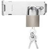 Zxglxinyao Chiavistello per porta con lucchetto Haspe da 5 pollici, in acciaio inox, serratura di sicurezza, serratura per porte scorrevoli, porte in legno