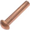 AERZETIX - Set di 20 rivetti in rame Ø4x20mm con testa semitondo - rivetto a testa bombata - rivetto pieno/rivetto a pressione - DIN 660 - C48034