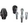 Dremel 4486 Mandrino Autoserrante da 0.8 mm a 3.2 mm, Multi Cambio Rapido Mandrino per Utensile Multifunzione Rotativo & 4485 Kit di 4 Pinze Inclusa Ghiera con Perno, Set di Accessori