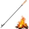 Uten Attrezzi per Camino, Fire Poker per Camino 81cm/31.9in, Poker da Caminetto in Acciaio, Camino da Poker con Manico in Legno Resistenza al Calore per Camino, Per Interni ed Esterni Campfire BBQ