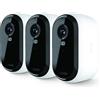 Arlo Telecamera di sicurezza Arlo Essential sorveglianza per esterni 2K 2K, pacco da 3 [VMC3350-100EUS]