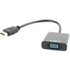 Glowster Adattatore HDMI a VGA con Audio, converte il segnale digitale in analogico per proiettori e monitor.