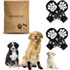 HTRTRR Calzini Antiscivolo per Cani, Set di 4 con Cinturino Regolabile, Parzampe per Cani con Cotone, Taglia S, Nero