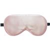 LaCourse 100% Natural Mulberry Silk Eye Mask for Sleeping with Travel Pouch, Both Sides 19 Momme Organic Silk, Adjustable Silk Sleep Eye Mask for Women & Men, Pink