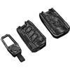 OTMIK Coprichiave per auto in silicone in lega di zinco per impieghi gravosi Compatibile con VW Volkswagen Golf 7 MK7 Tiguan MK2 SEAT Ateca Accessori per chiavi auto (Nero + Fibbia Quadrata)