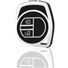 OFF WE GO Custodia Chiave Cover Chiave Guscio Chiavi per Suzuki Alto III APV Baleno Carry Grand Vitara I Ignis II Jimny Liana Samuria Coprichiave TPU Copri Chiavi Telecomando Portachiavi, Argento Nero
