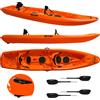 BIG MAMA KAYAK kayak da mare e lago 3 posti modelli GIL FAMILY, inclusi 2 sedili e 2 pagaie e ruote di trasporto col. ARANCIO