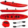 BIG MAMA KAYAK kayak da mare e lago 3 posti modelli GIL FAMILY, inclusi 2 sedili e 2 pagaie e ruote di trasporto col. rosso
