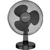 Megashopitalia Ventilatore da Tavolo 45 Watt Metallo ABS 3 Pale 3 Velocità Diametro 40 cm Oscillante (Nero)