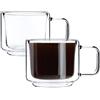 KADAX Doppi bicchieri di Kadax, set, 200 ml, bicchieri termici realizzati in vetro borosilicato, bicchieri da bere per tč, caffč, cappuccino, acqua, succo, tč freddo, lacune di caffč, (con Griif, 2)